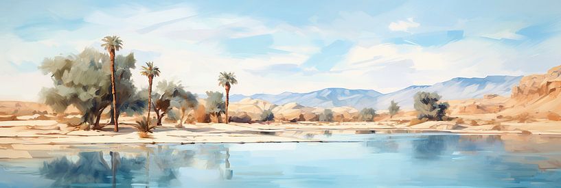 Desert Tranquility | Desert Landscape Art par Peinture Abstraite