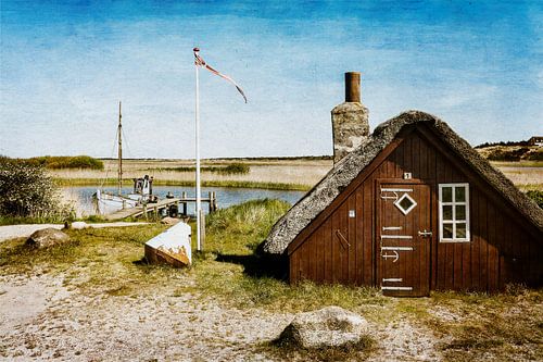 Pittoresk vissershuisje aan RingkØbing Fjord