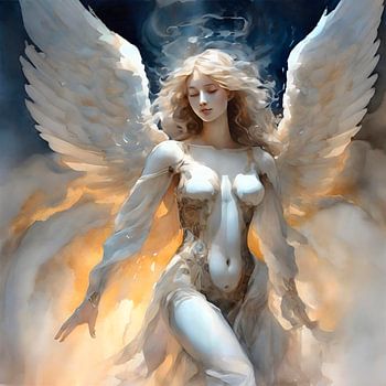 Soft Radiant - Blonde Angel with Gold Accents