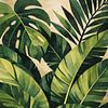Tropical Botanical Leaves Vintage Style by Dodik Hariyono