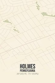 Vintage map of Holmes (Pennsylvania), USA. by Prints of Place
