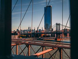 Upper Manhattan from the Brooklyn Bridge | NYC by Kees Hasenaar