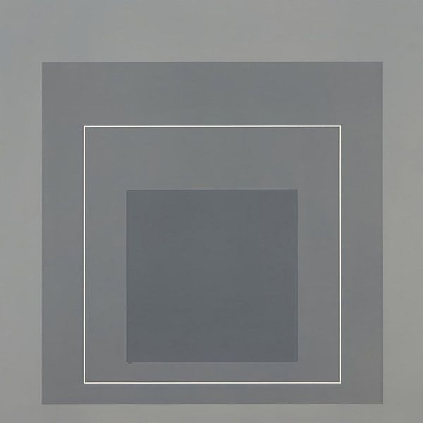 Josef Albers - Hommage an das Quadrat, grau, hohe Auflösung von Vivanne