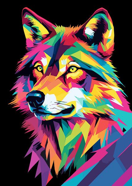 Wolf Pop Art van MIROKKU