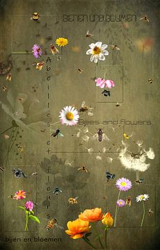 Bijen en bloemen van Carla van Zomeren