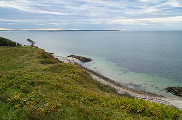 Klif aan het Kattegat in Denemarken. Zee en wolken van Martin Köbsch