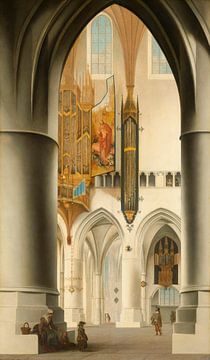 Interieur van de Sint-Bavokerk in Haarlem, Pieter Jansz. Saenredam
