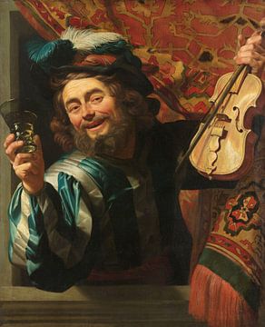 Een vrolijke vioolspeler, Gerard van Honthorst