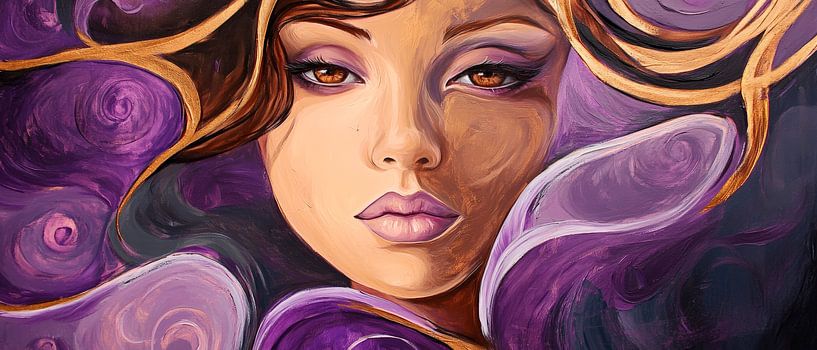 Fascination de la couleur : Portrait féminin par Poster Art Shop