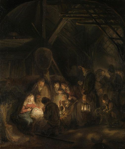 L'adoration Des Bergers, élève De Rembrandt | Art Heroes