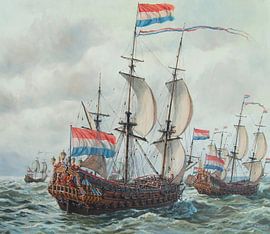 Die 7 Provinzen' von Michiel de Ruyter von Maritiem Schilder Arnold de Lange