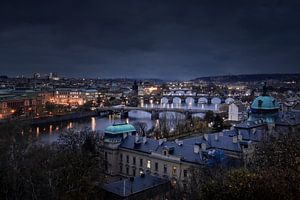 Vue sur les ponts de Prague