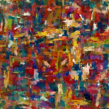Kleurrijke menigte - abstract 4 van Western Exposure