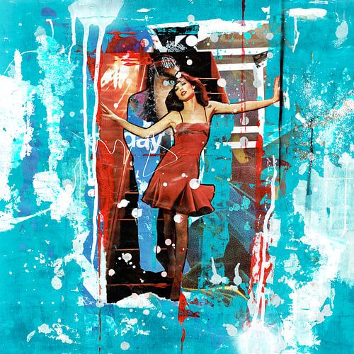 Model Meets Mr. Blue