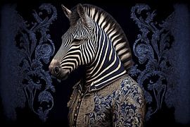Classic portrait of a zebra