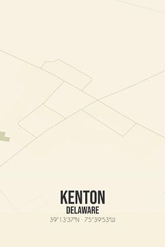 Alte Karte von Kenton (Delaware), USA. von Rezona