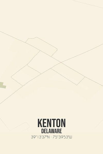 Vintage map of Kenton (Delaware), USA. by Prints of Place