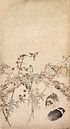 Nagasawa Rosetsu.Welpen, Spatzen und Chrysanthemen von 1000 Schilderijen Miniaturansicht