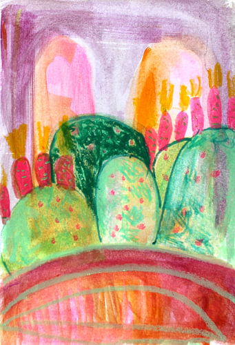 Cacti under Patio Arches