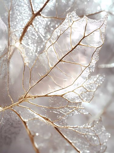 Glace sur les feuilles