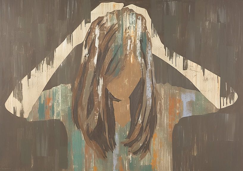 Woman | Hide in Plain Sight von Wunderbare Kunst