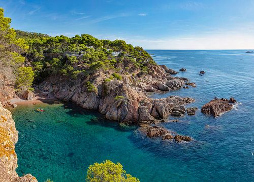 Mirador Punta des Canyers, strand verscholen in een baai, Palamós