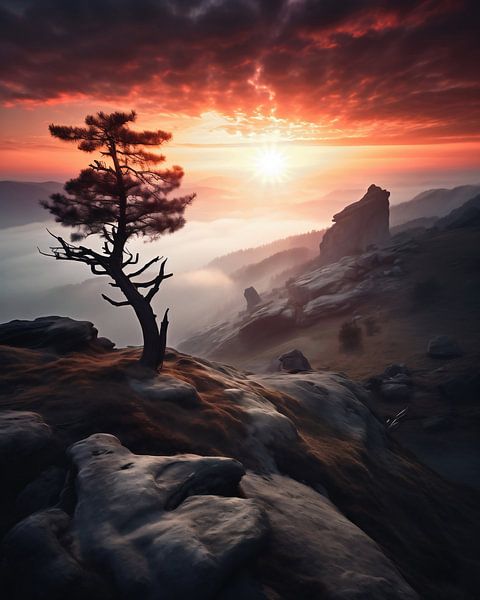 Sonnenaufgang über den Rocky Mountains von fernlichtsicht