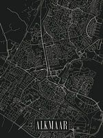 City map Alkmaar - City - Dark variant - Map