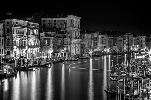 VENICE View from Rialto Bridge | Monochrome by Melanie Viola