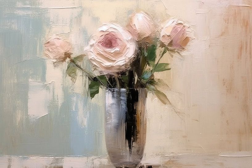 Roses | 'Flower Symphony' | flower painting, dadaism by Eye catching paintings