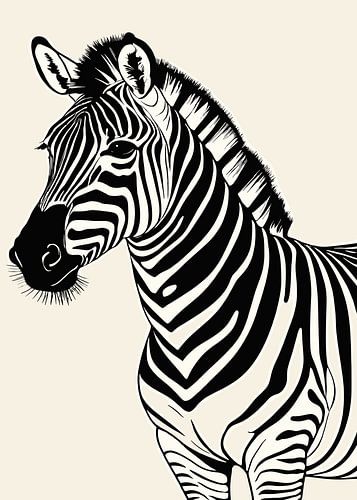 Gedetailleerde zebra-illustratie