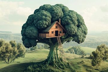 Boomhut fantasie van Poster Art Shop