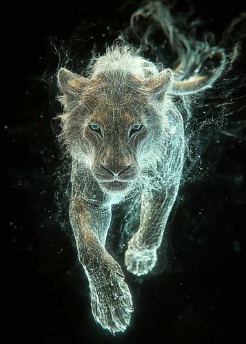 Lion Lumineux – Énergie de la Nature Sauvage