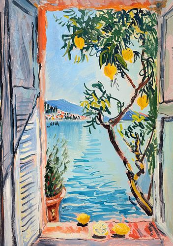 Open raam in Matisse-stijl