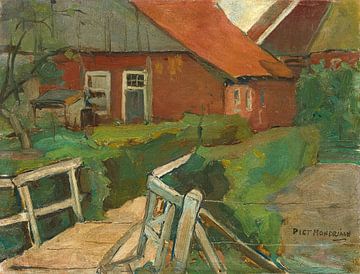 Boerderij met brug, Piet Mondriaan