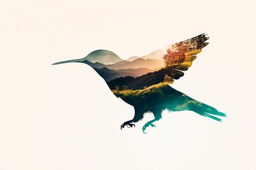 Vogels en landschappen