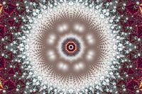 Mathematische Kunst - fraktales Gemälde mit Blumenmuster