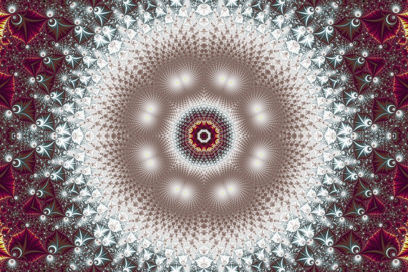 Art mathématique - peinture fractale avec motif floral par MPfoto71