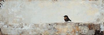 Vogel | Abstract Schilderij met Vogel van Kunst Kriebels