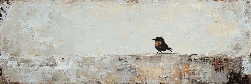 Bird | Abstract Painting with Bird by Art Whims