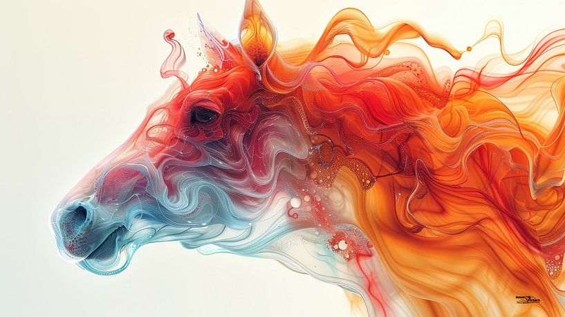 alcohol ink - horse by Gelissen Artworks