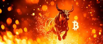 Bull run with Bitcoin - Energetic by Poster Art Shop
