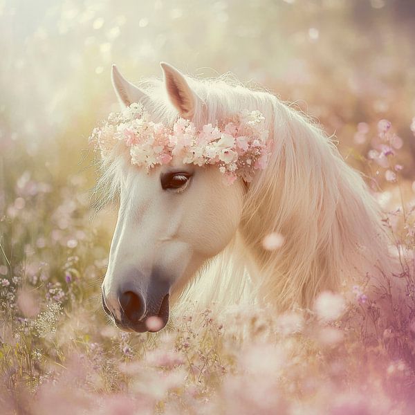 Elegance in a sea of flowers by Poster Art Shop