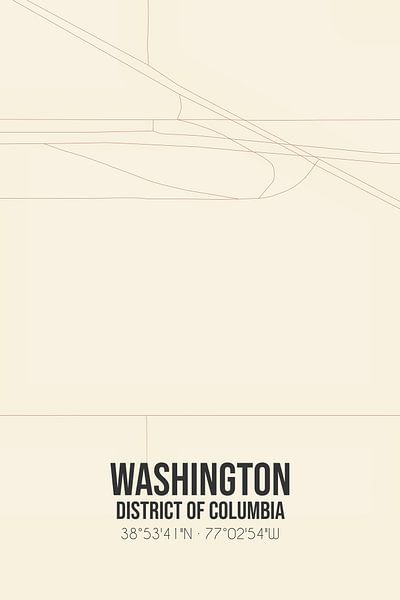 Vintage map of Washington (District of Columbia), USA. by Prints of Place