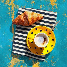 Ladies Who Lunch with Coffee and Croissants by Studio Ypie