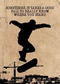 Skateboard Wallart "...really know where you stand" Geschenkidee von Millennial Prints