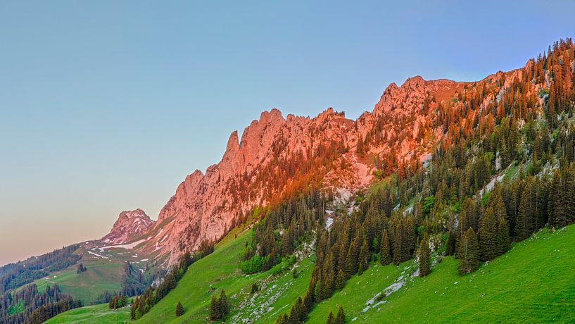 Alpine gloed op de Gastless bergketen van Martin Steiner