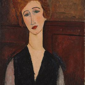 Amedeo Modigliani's Portret van een vrouw (ca. 1917-1918) van Dina Dankers