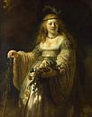 Saskia als Flora, Rembrandt von Rembrandt van Rijn Miniaturansicht