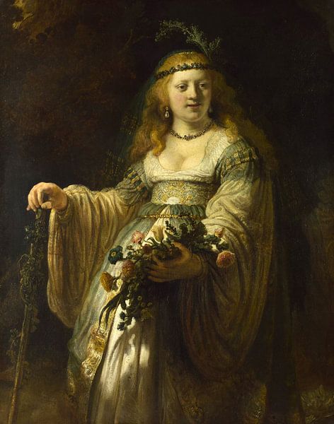 Saskia als Flora, Rembrandt von Rembrandt van Rijn